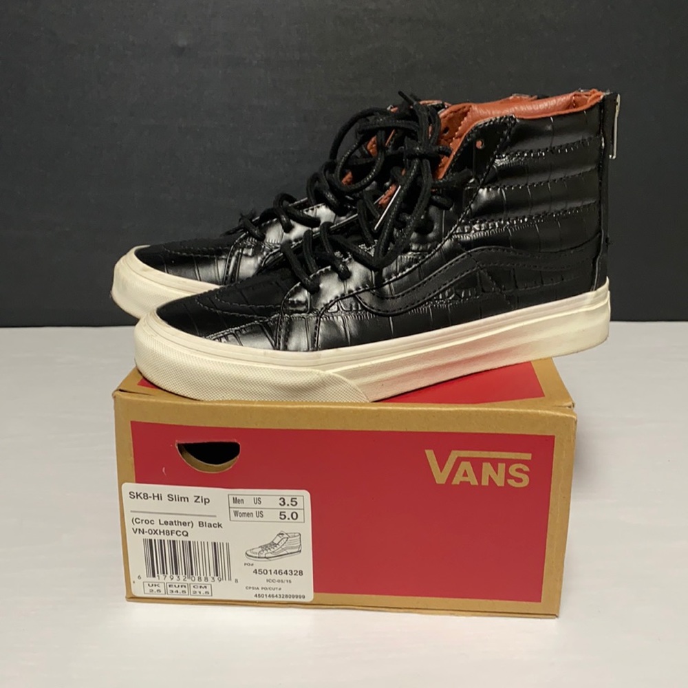 Croc Leather Vans Sk8-Hi